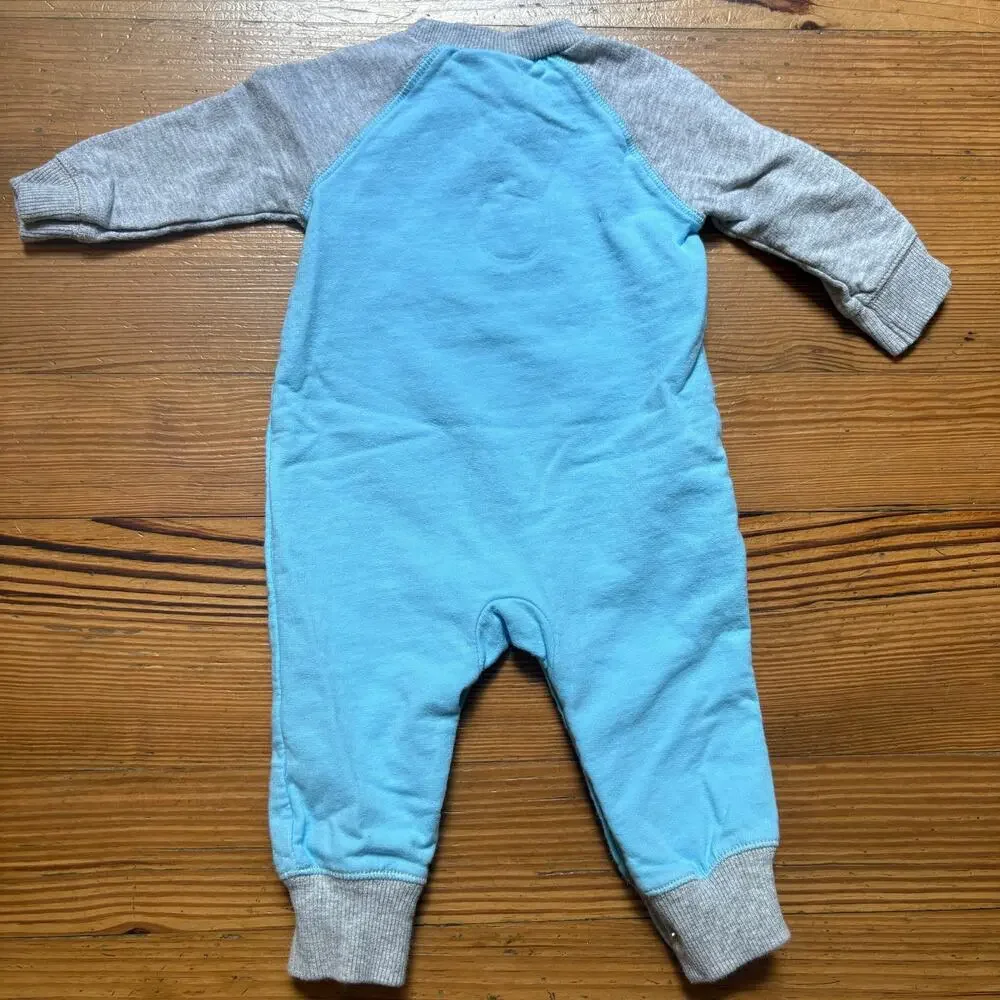 Carter's blue gray super dog embroidered long sleeve pant cotton pajamas SIZE 6M - Picture 4 of 4